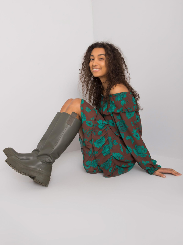 Šaty DHJ SK 15015.56P hnědá jedna velikost