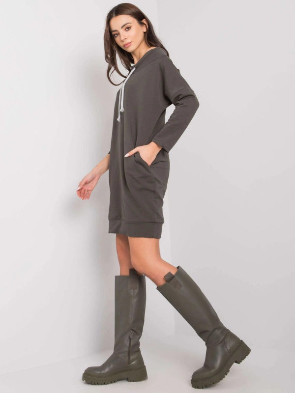 Šaty RV SK 4597 1.97 tmavá khaki S/M