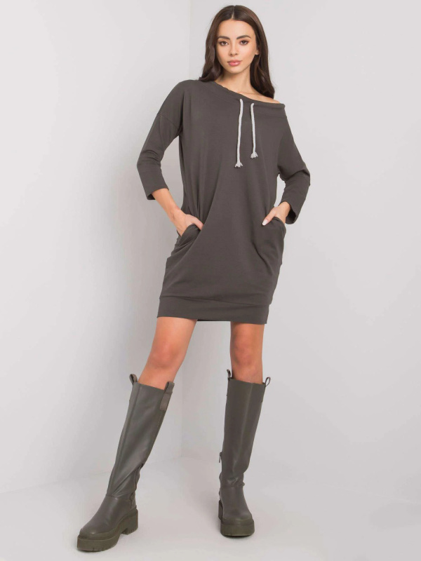 Šaty RV SK 4597 1.97 tmavá khaki L/XL