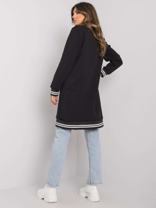 RUE PARIS Mikina -RV-BL-7350.28 Barva: Černá, Velikost: L/XL