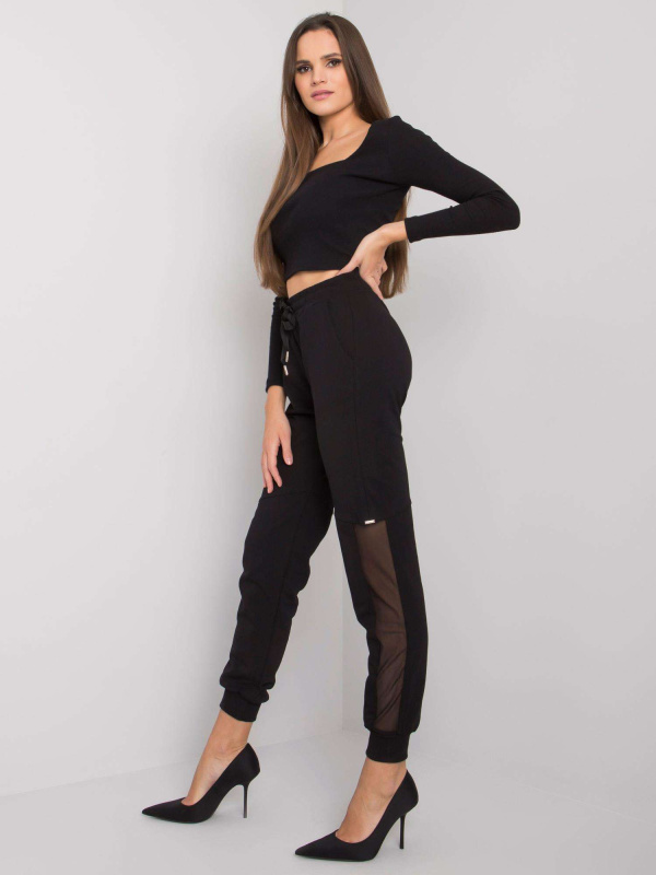 Teplákové kalhoty-RV-DR-6896.48P-černá S