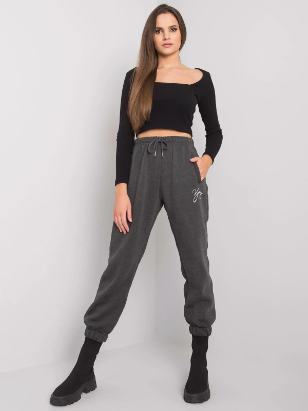 Teplákové kalhoty-RV-DR-7275.24P-tmavě šedá L/XL