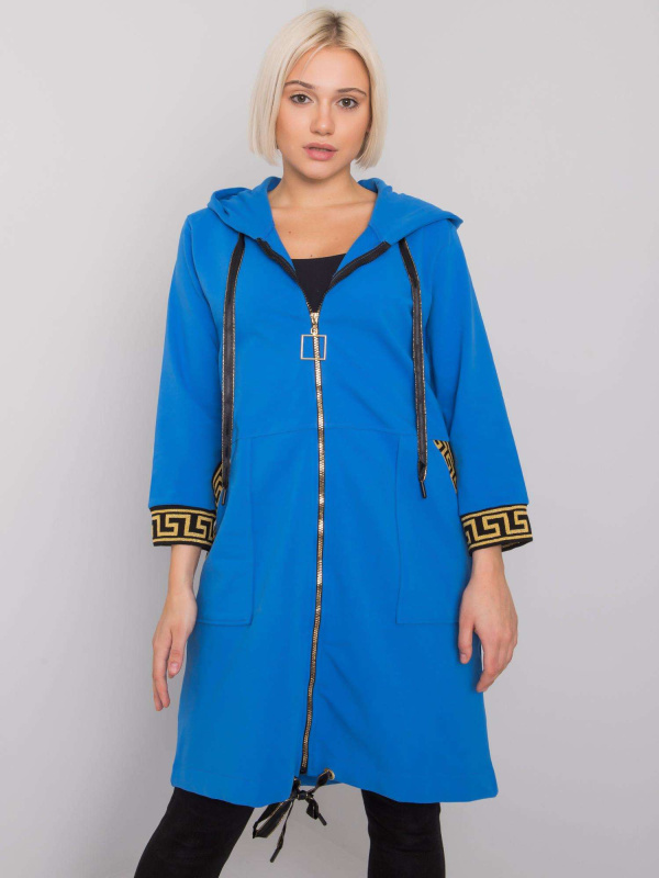 RELEVANCE Mikina -RV-BL-6792.02P- Barva: Modrá - tmavě, Velikost: L/XL
