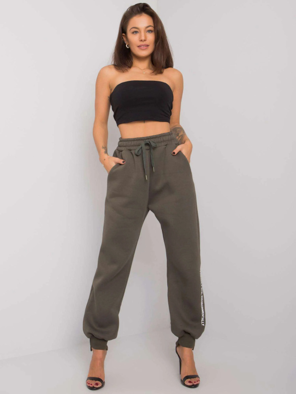 Tepláky RV DR 7237.81 tmavá khaki S/M