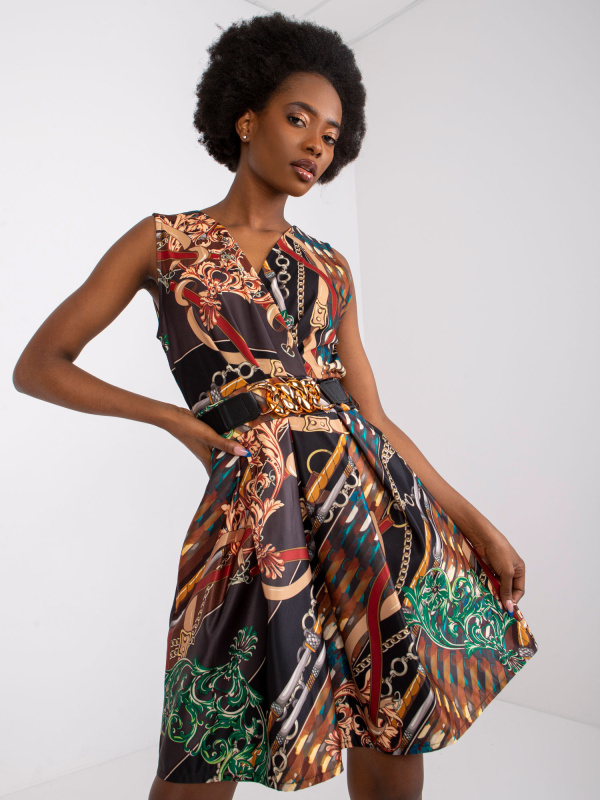 Šaty DHJ-SK-15308-2.40P ITALY MODA Barva: Zlatá, Velikost: UNI