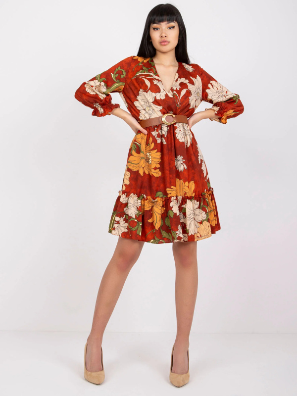 Sukienka-LC-SK-22K-3039.51P-světle hnědá S