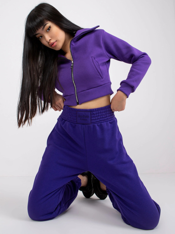 Dámské tepláky RV-DR-7460.11 RUE PARIS Barva: Fialová, Velikost: L/XL