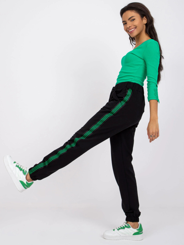 Teplákové kalhoty-RV-DR-7456.14P-černá L/XL