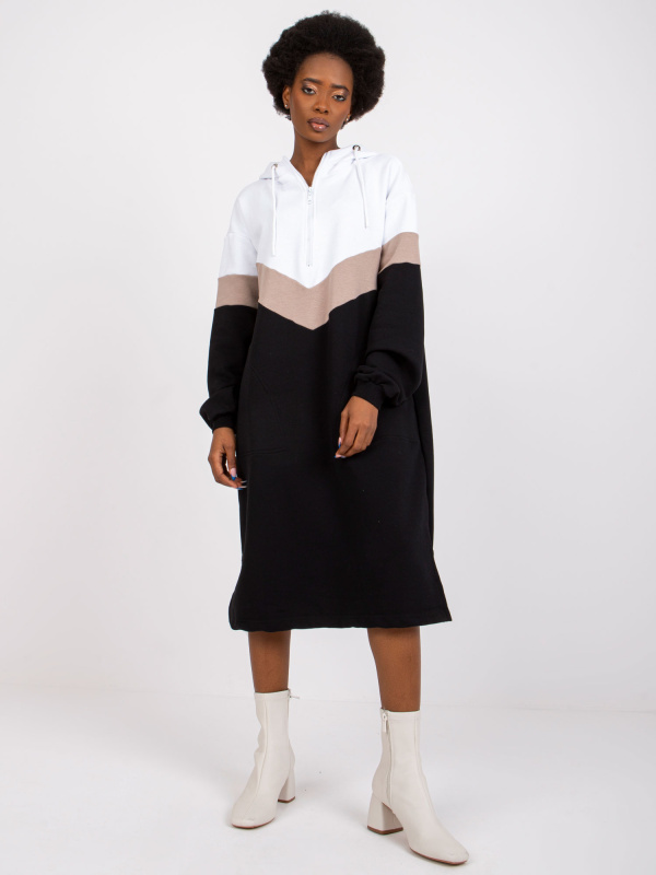 Šaty-RV-SK-7462.00-bílá-černá L/XL