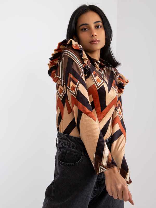 Bluzka-DHJ-BZ-6533C-1.81P-hnědá