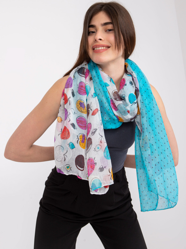 Šála-AT-CH-1801-bílo modrá jedna velikost