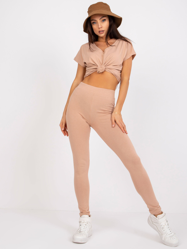 Legíny AP-LG-A-002 BASIC FEEL GOOD Barva: Béžová, Velikost: XL