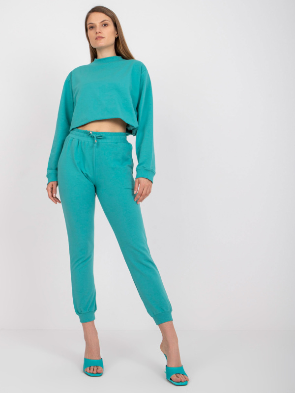 Dámské tepláky AP-DR-A-003 BASIC FEEL GOOD Barva: Tyrkysová, Velikost: XL