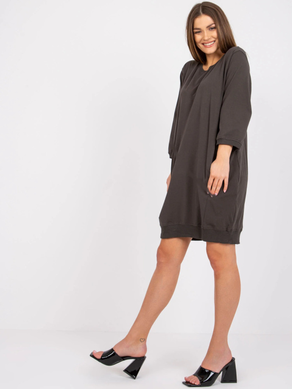 Šaty RV SK 6839.95 tmavá khaki L/XL