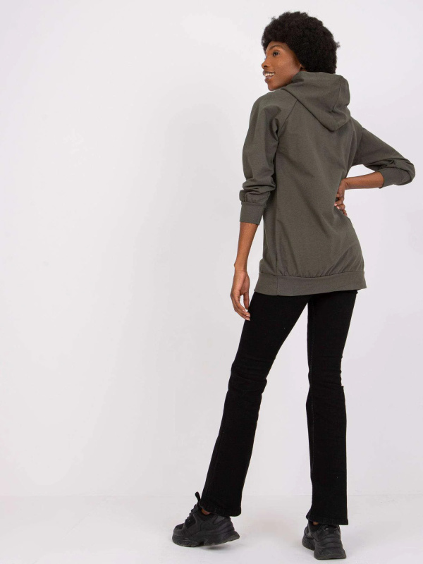 Mikina DHJ BL 15658.35 tmavá khaki jedna velikost