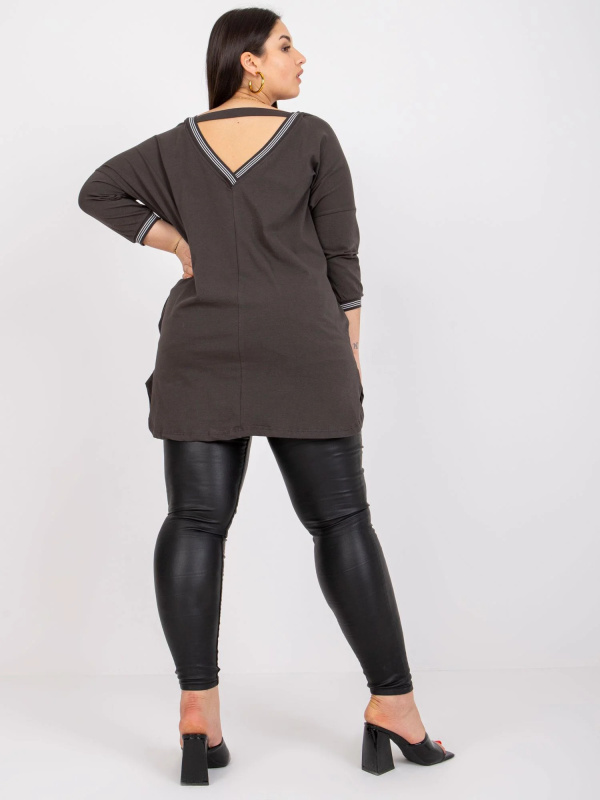 Tunika Plus size RV-TU-7564.57 RELEVANCE Barva: Zelená, Velikost: UNI