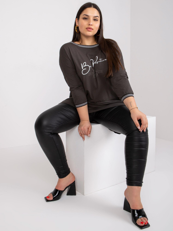 Tunika Plus size RV-TU-7564.57 RELEVANCE Barva: Zelená, Velikost: UNI