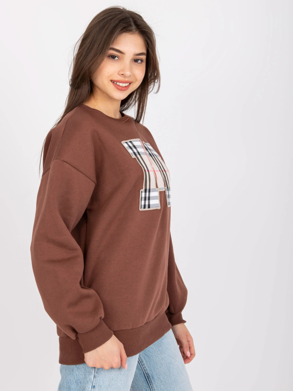 Mikina EM BL U617.95 tmavě hnědá jedna velikost