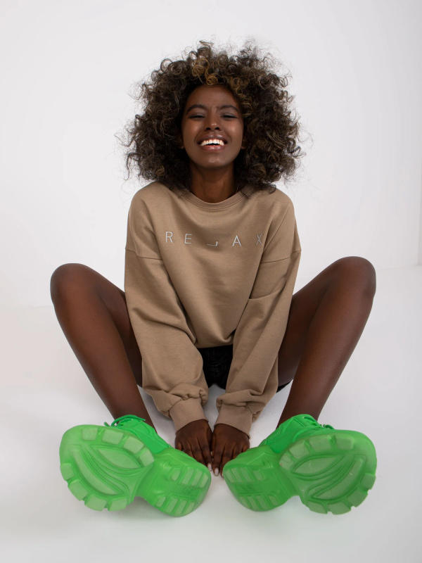 Dámská mikina EM BL U536/2.00 světle hnědá jedna velikost