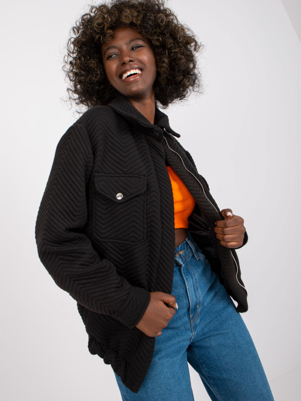 Bunda RV-KR-007.95P RUE PARIS Barva: Černá, Velikost: L/XL
