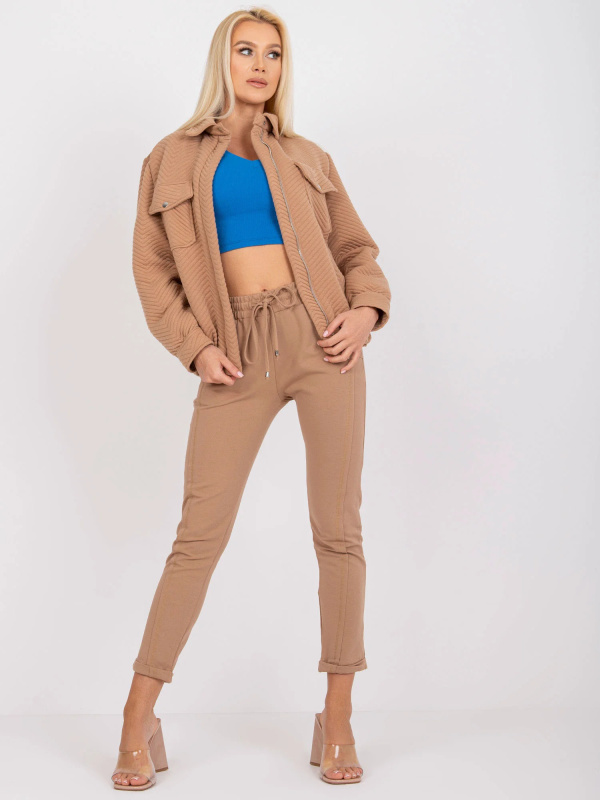 Bunda RV-KR-007.95P RUE PARIS Barva: Béžová, Velikost: L/XL