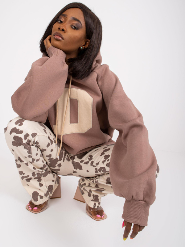 Mikina EM BL 651/D.29X hnědá jedna velikost