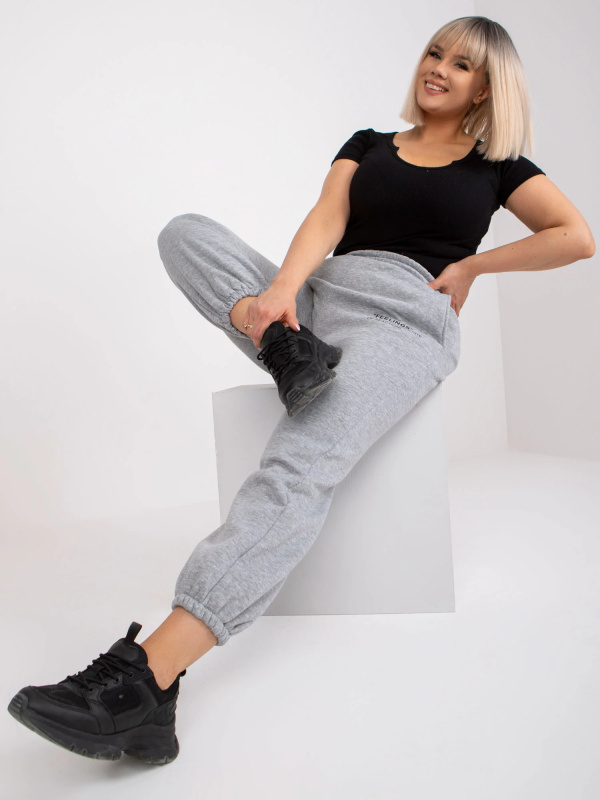 Dámské tepláky EM-DR-522.52P ex moda Barva: Šedá, Velikost: L