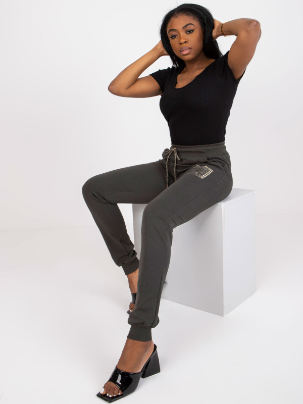 Tepláky RV DR 7284.43 tmavá khaki S