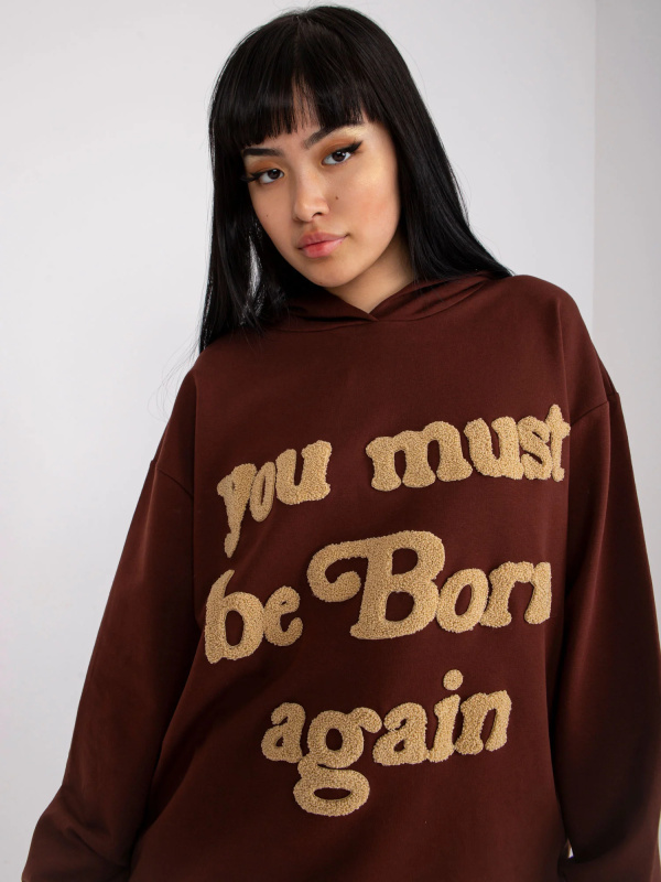 Mikina FA BL 7716.39 tmavě hnědá jedna velikost