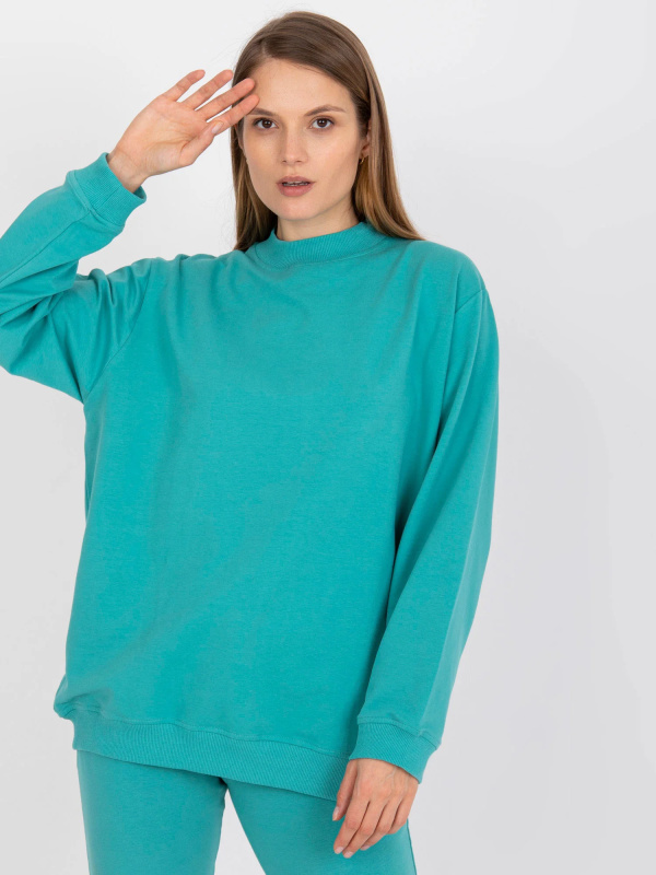 BASIC FEEL GOOD Mikina AP-BL-A-R001 Feel Good Barva: Tyrkysová, Velikost: S/M