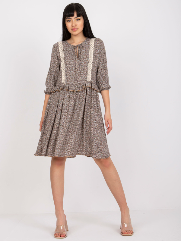 RUE PARIS Dámské šaty CHA-SK-1710-1.52 Barva: Modrá - tmavě, Velikost: L/XL