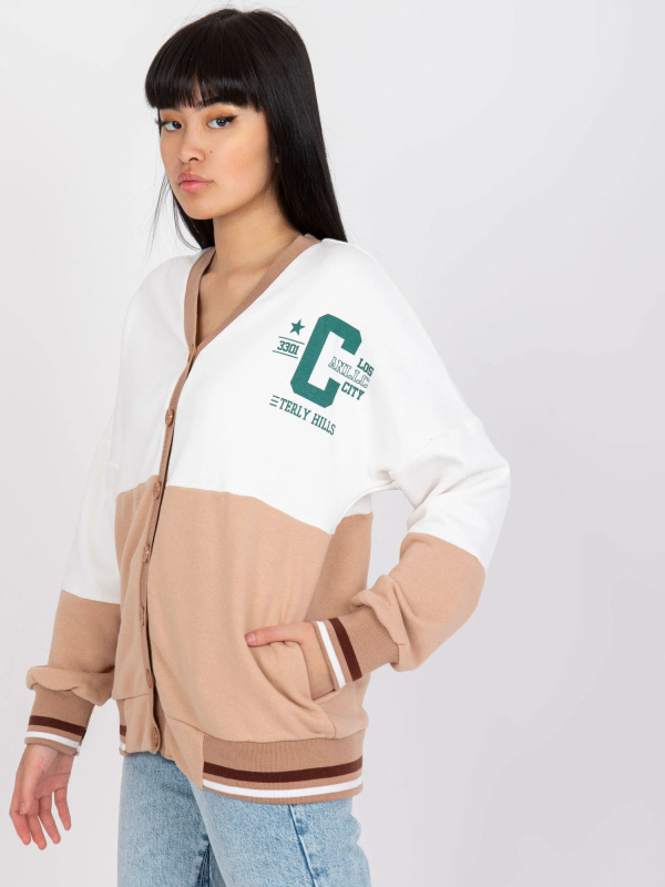 Mikina FA BL 7621.65P béžová a bílá jedna velikost