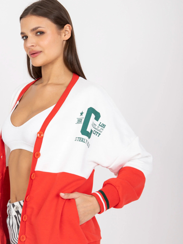 Mikina FA BL 7621.65P bílá a červená jedna velikost