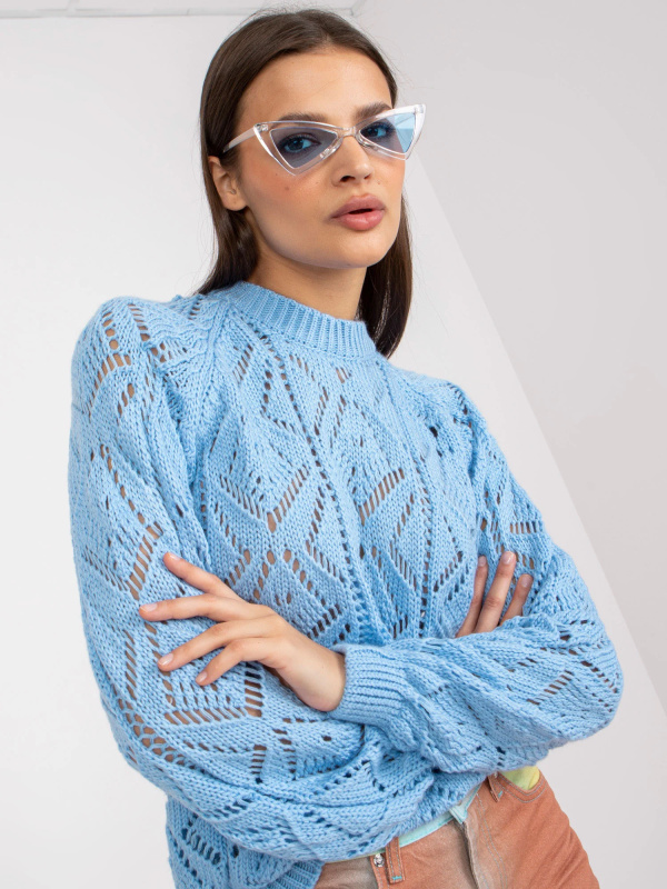 Svetr LC-SW-0254.64 RUE PARIS Barva: Modrá - světle, Velikost: UNI