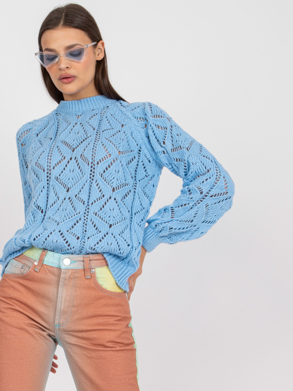 Svetr LC-SW-0254.64 RUE PARIS Barva: Modrá - světle, Velikost: UNI