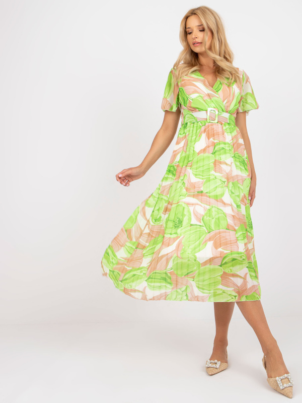 Šaty DHJ-SK-11331-2.32 ITALY MODA Barva: Zelená - světle, Velikost: UNI