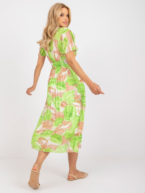 Šaty DHJ-SK-11331-2.32 ITALY MODA Barva: Zelená - světle, Velikost: UNI