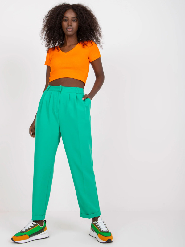 Kalhoty TO-SP-18153.65 RUE PARIS Barva: Zelená, Velikost: 38