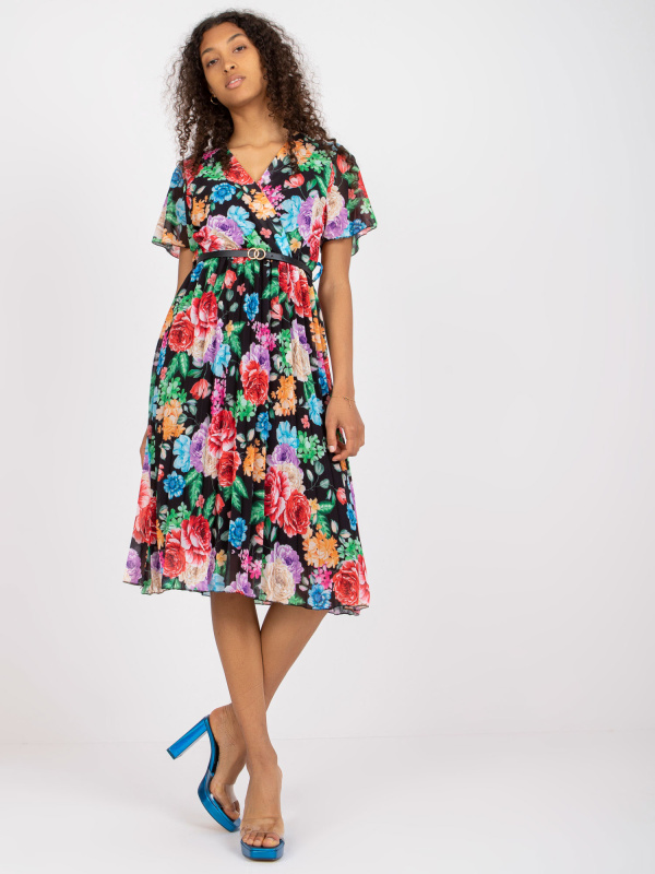 Šaty DHJ-SK-13162.92 ITALY MODA Barva: Černá, Velikost: UNI