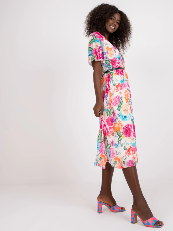 Šaty DHJ-SK-13162.92 ITALY MODA Barva: Béžová, Velikost: UNI
