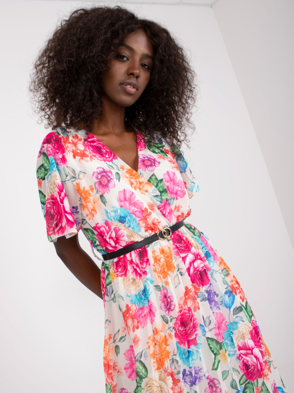 Šaty DHJ-SK-13162.92 ITALY MODA Barva: Béžová, Velikost: UNI