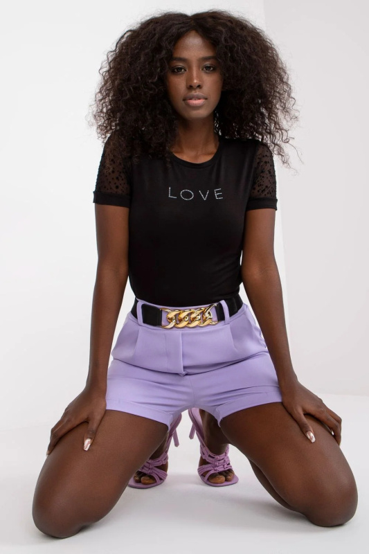 ITALY MODA Šortky -DHJ-SN-13186-1.70 Barva: Fialová, Velikost: L