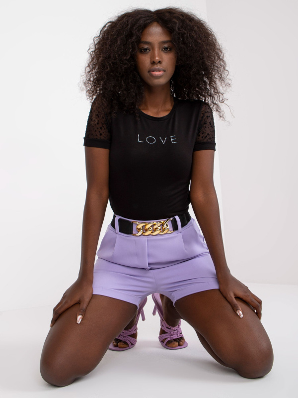 ITALY MODA Šortky -DHJ-SN-13186-1.70 Barva: Fialová, Velikost: L