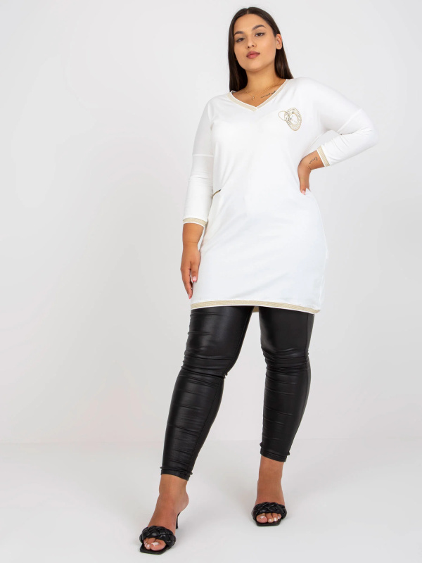 Tunika Plus size RV-TU-7740.05P RELEVANCE Barva: Bílá, Velikost: UNI