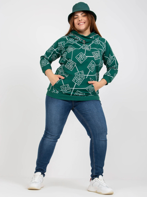 Dámská mikina RV BL 7566.69P tmavě zelená jedna velikost