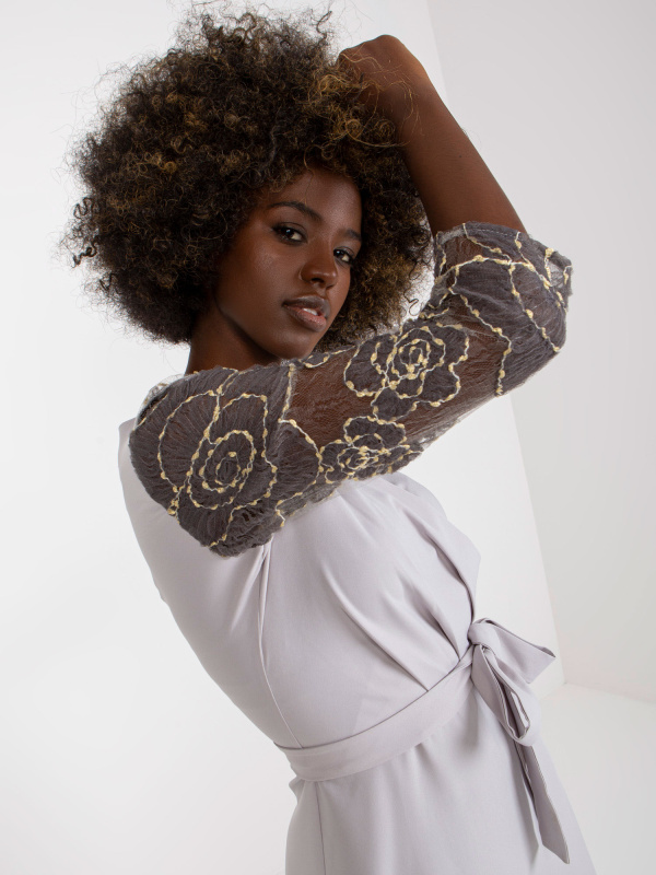 Šaty LK SK 507860.82P světle šedá 38