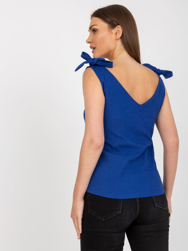 RUE PARIS Top-WN-TP-1705.69 Barva: Modrá - tmavě, Velikost: S
