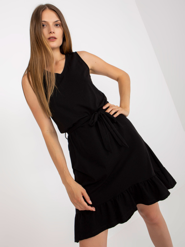 Šaty RV-SK-8049.64 RUE PARIS Barva: Černá, Velikost: L