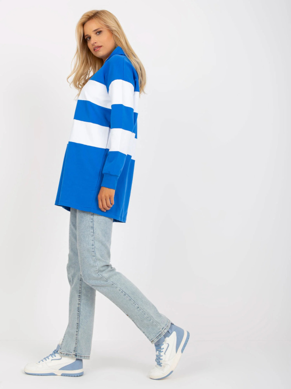 Mikina RV BL 8074.98 bílá a modrá L/XL