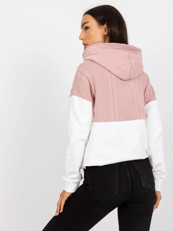 Mikina RV BL 8171.30 bílé a růžové L/XL